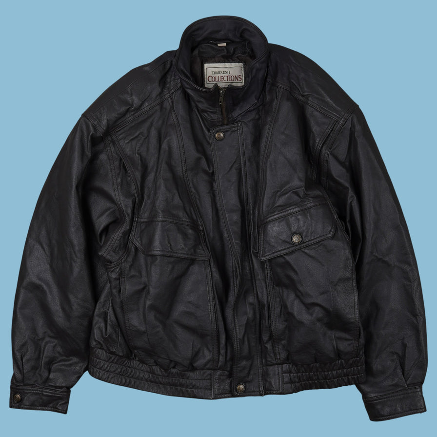Vintage 90s Trail's End Collections Bomber Lederjacke - L