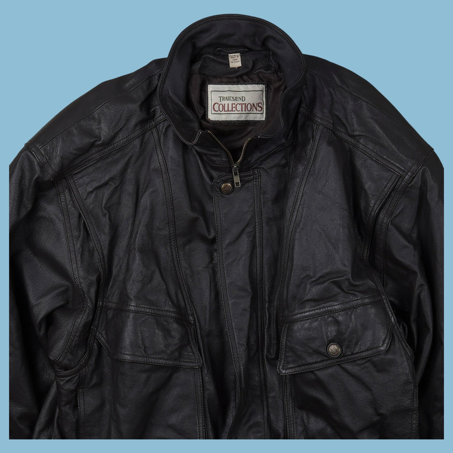 Vintage 90s Trail's End Collections Bomber Lederjacke - L