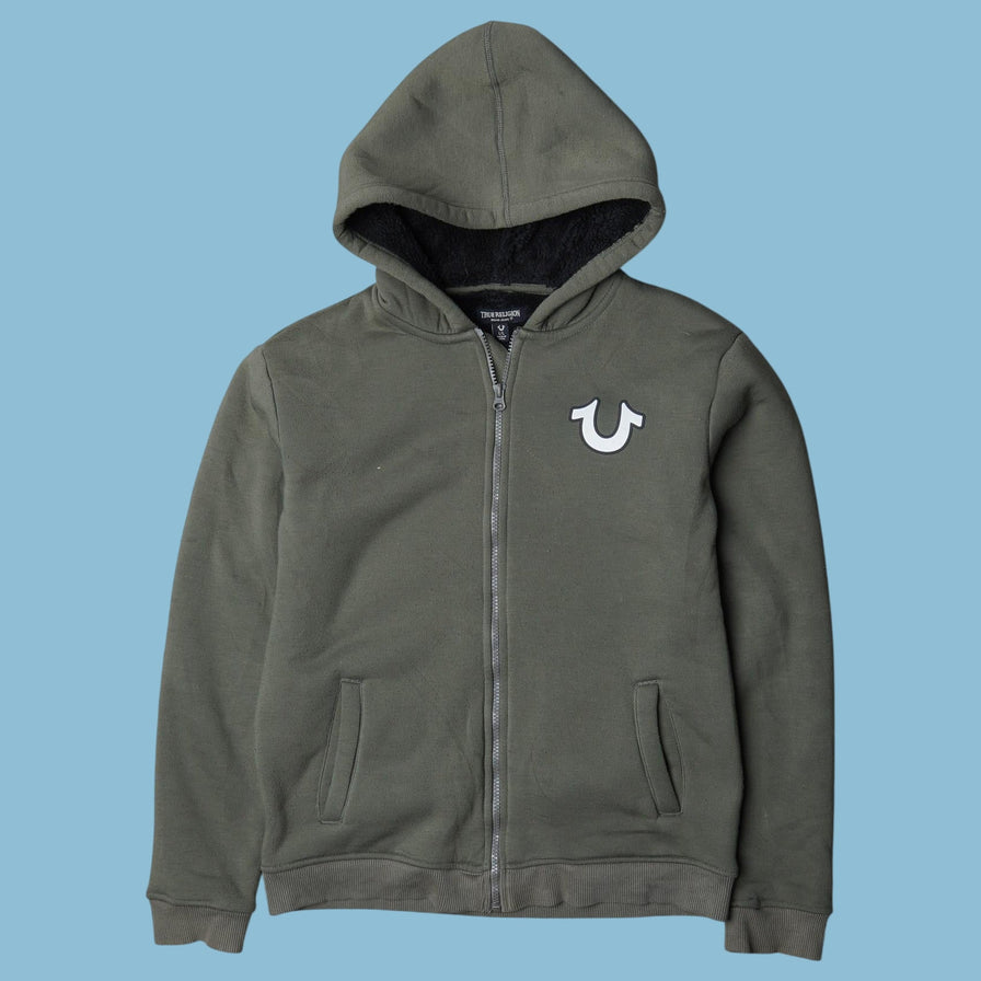Vintage True Religion Sherpa Hoodie - L