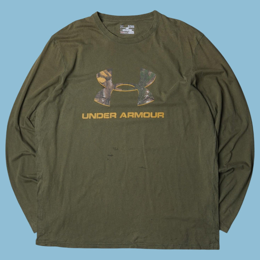 Vintage Under Armour Camo Logo Longsleeve - XL