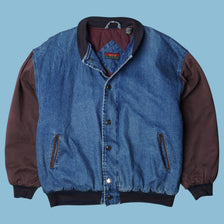 Vintage Vintage 90s Denim Varsity Jacke - M