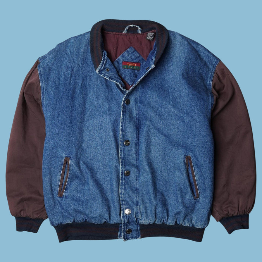 Vintage Vintage 90s Denim Varsity Jacke - M