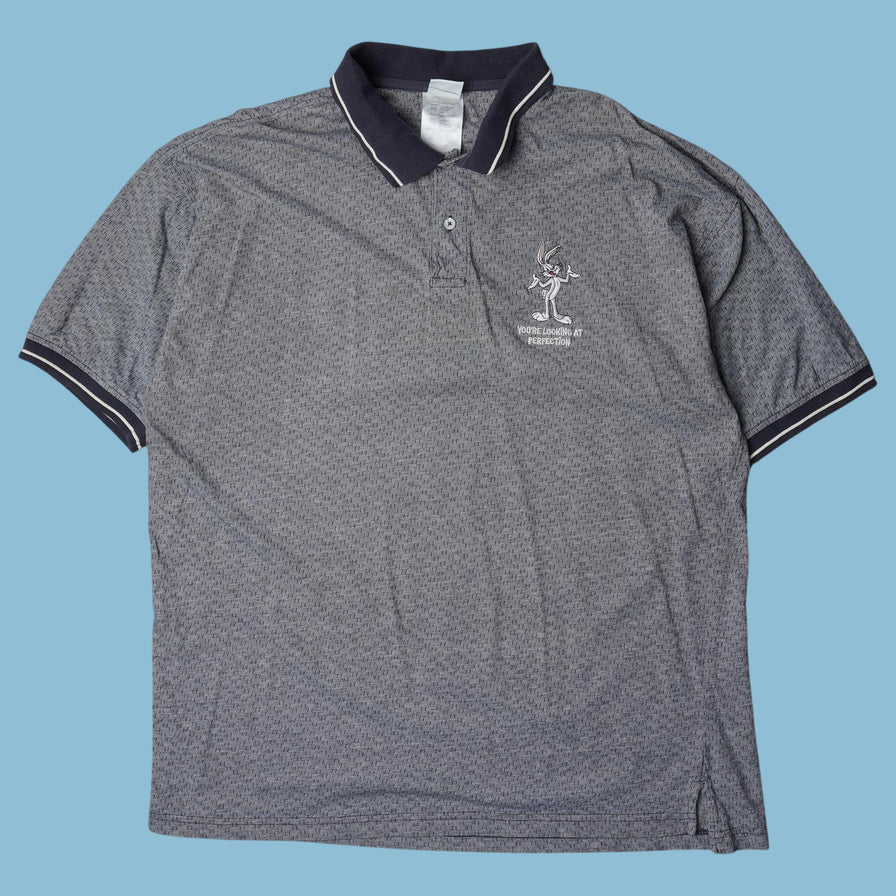 Vintage Warner Bros 90s Bugs Bunny Polo T-Shirt - XL