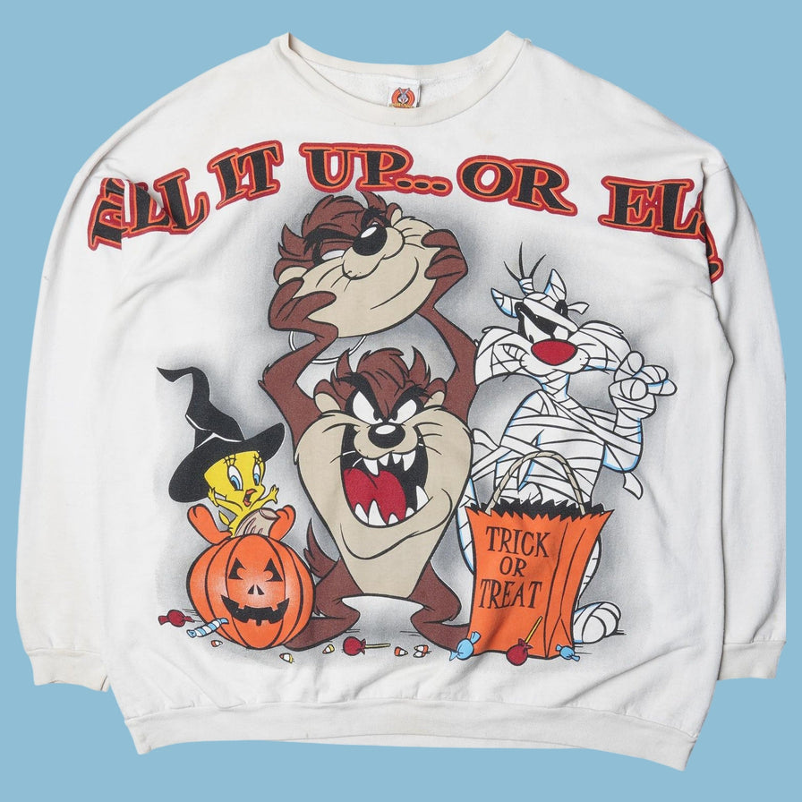 Vintage Warner Bros 90s Halloween Looney Tunes Sweater - 2XL