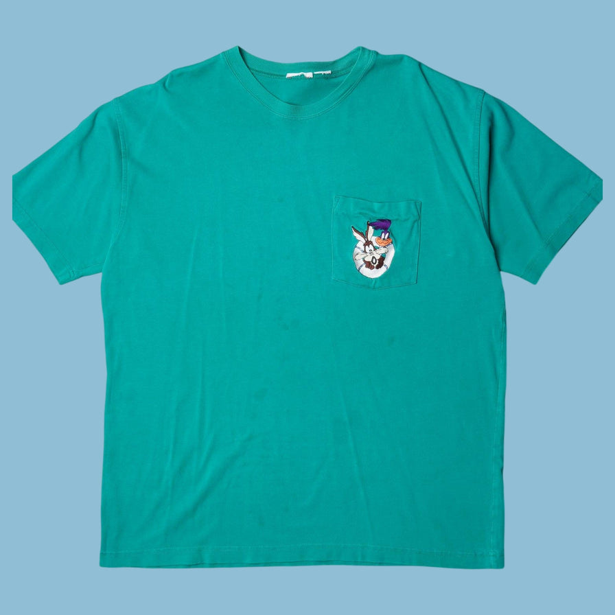 Vintage Warner Bros 90s Looney Tunes Pocket T-Shirt - L