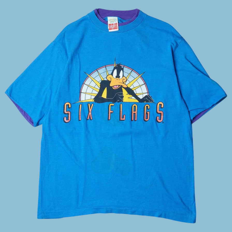 Vintage Warner Bros 90s Six Flags Daffy Duck T-Shirt - M