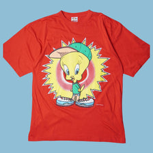Vintage Warner Bros 90s Tweety Hip Hop T-Shirt - XL