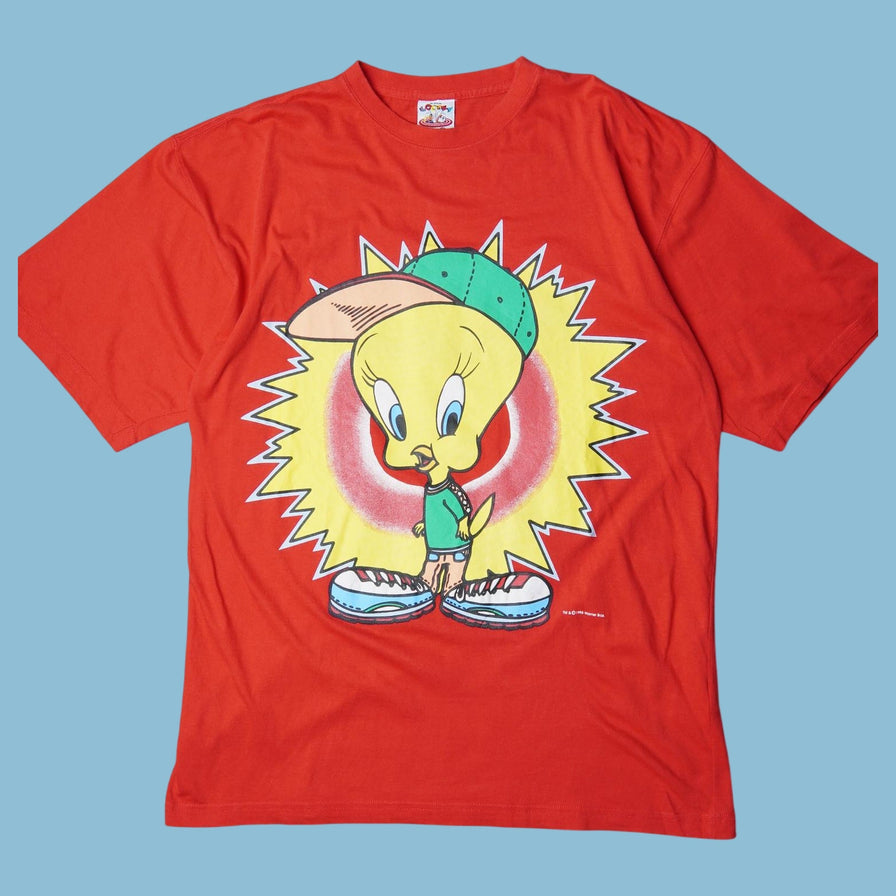 Vintage Warner Bros 90s Tweety Hip Hop T-Shirt - XL
