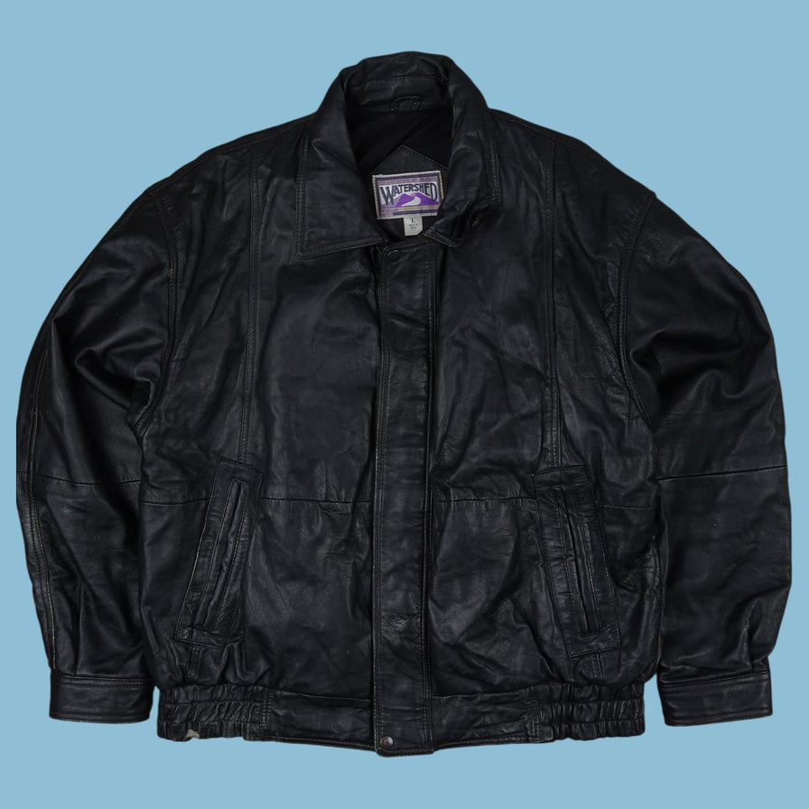 Vintage Watershed 90s Lederjacke - L