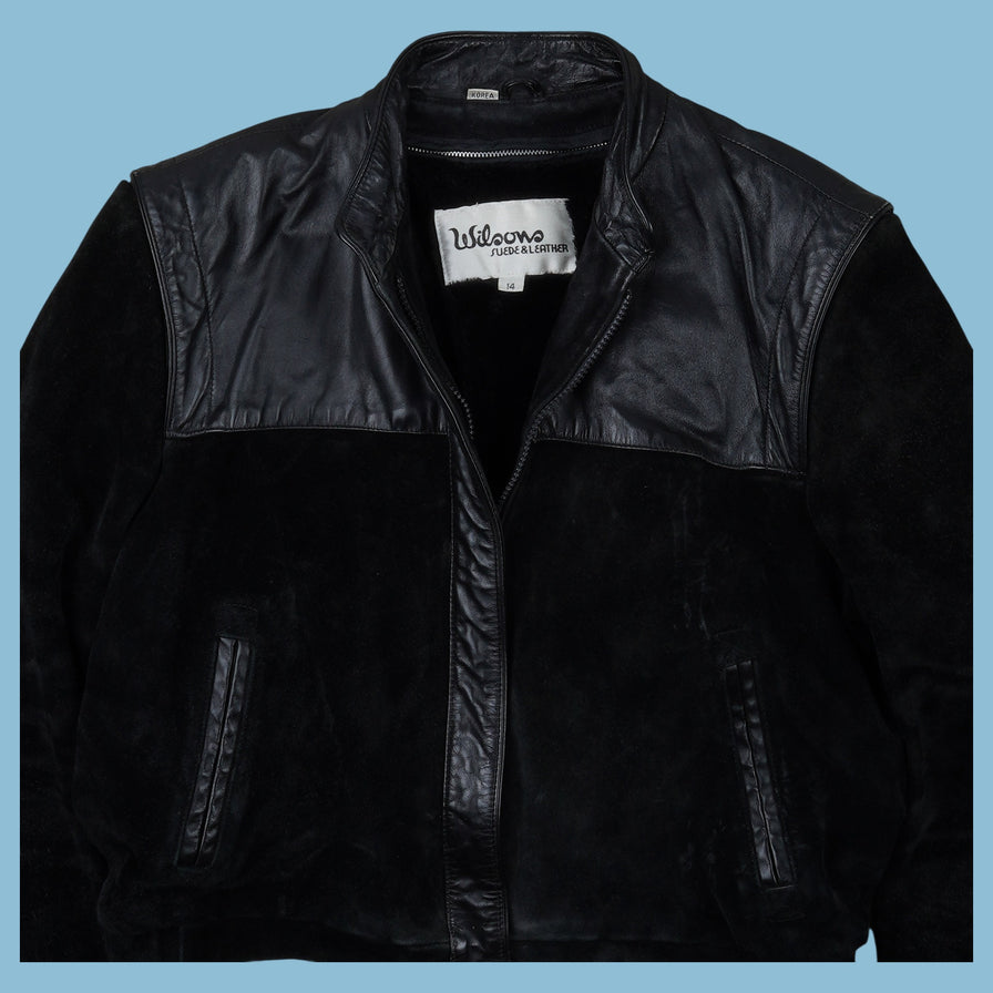 Vintage Wilsons Suede Leather Wildleder Bomberjacke - XS