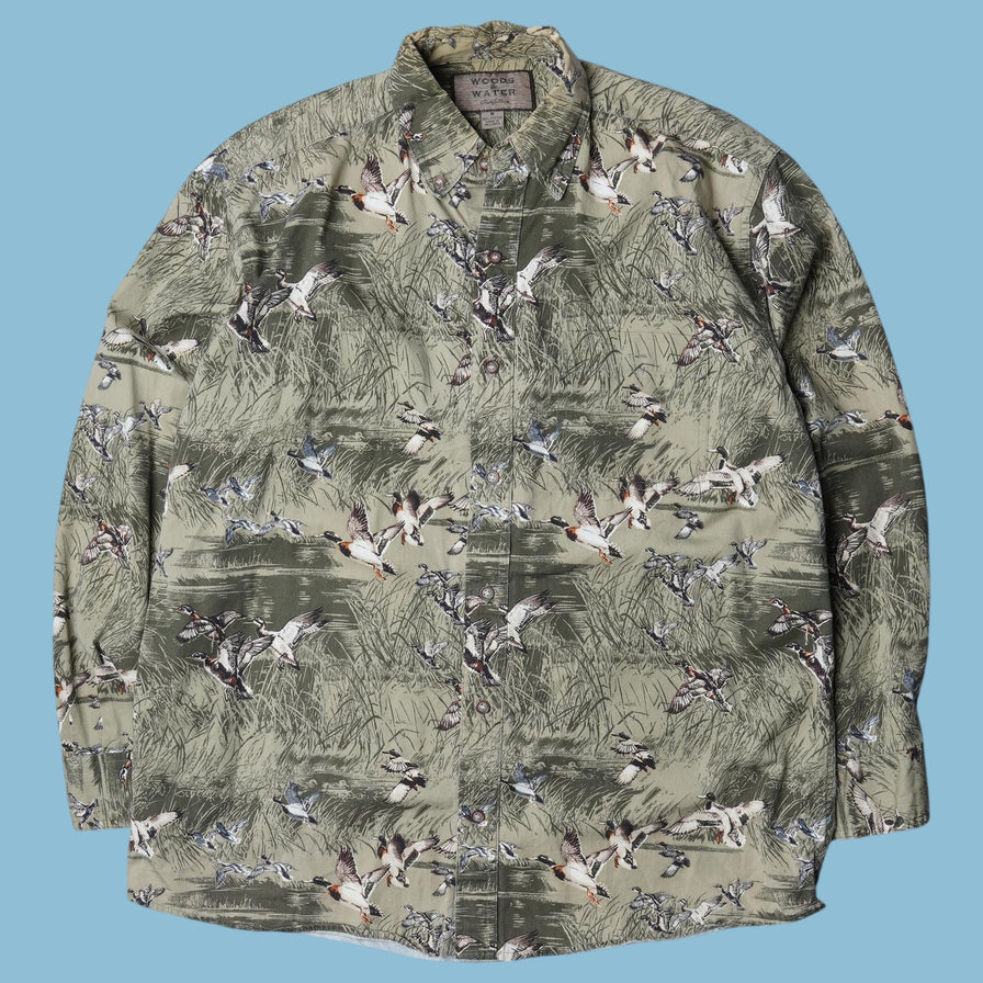 Vintage Woods & Water Enten-Print Hemd - M