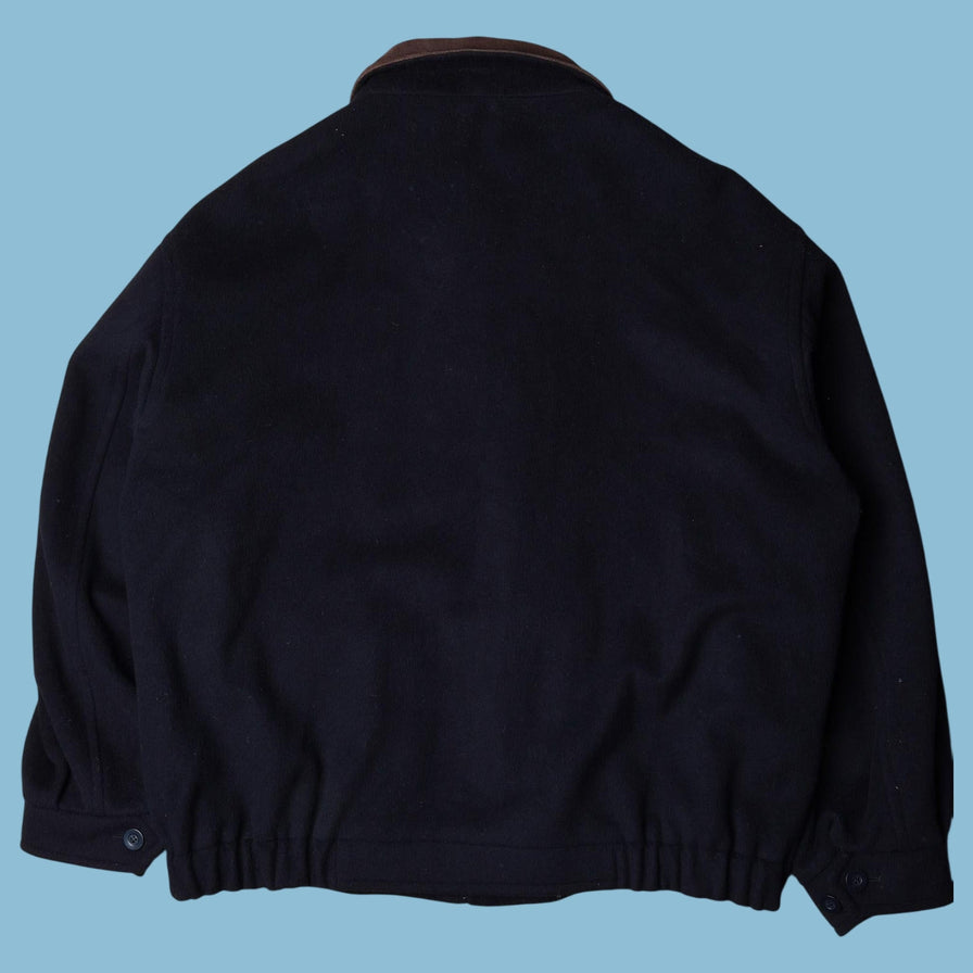 Vintage Wool Jacket Brown Collar - XL