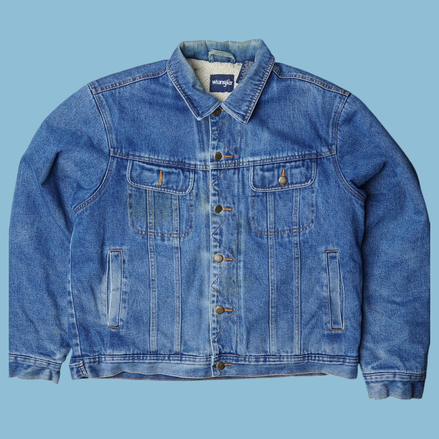 Vintage Wrangler Sherpa Jeansjacke - L