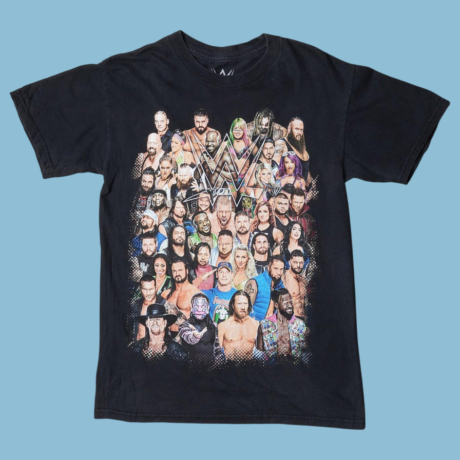 Vintage WWE Wrestler Collage T-Shirt - S