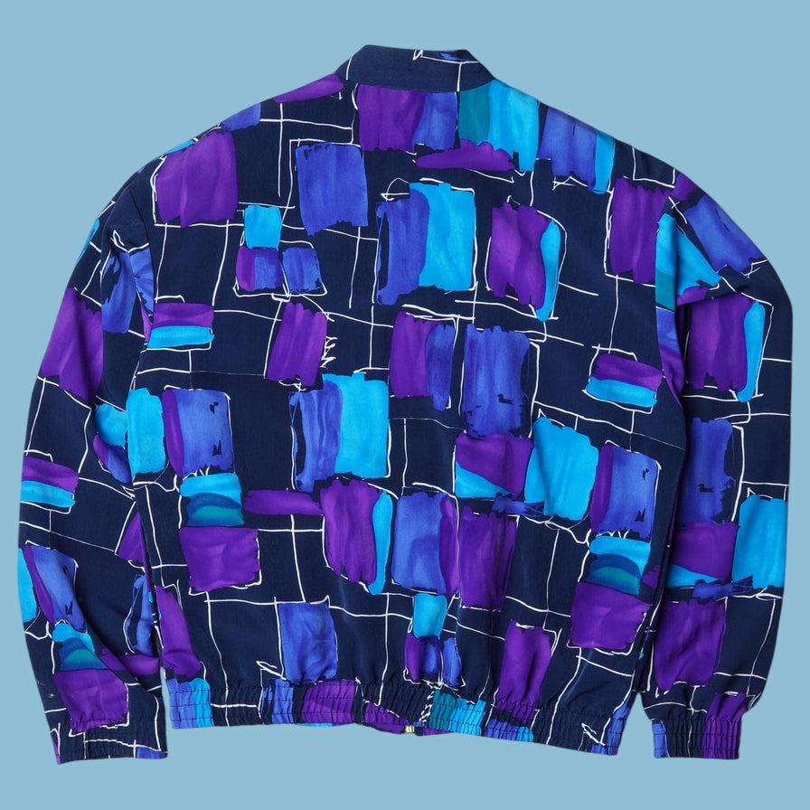 Vintage Y2K Abstract Print Bomberjacke - S