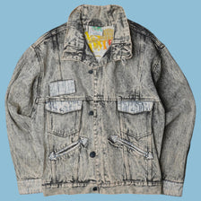 Vintage Y2K Acid Wash Jeansjacke - M