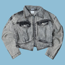 Vintage Y2K Acid Wash Jeansjacke - M