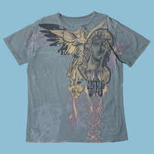 Vintage Y2K Angel Graphic T-Shirt - M