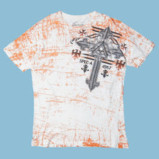 Vintage Y2K Archaic Cross Graphic T-Shirt - L
