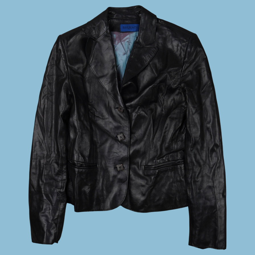 Vintage Y2K Balmain Paris Lederjacke - S