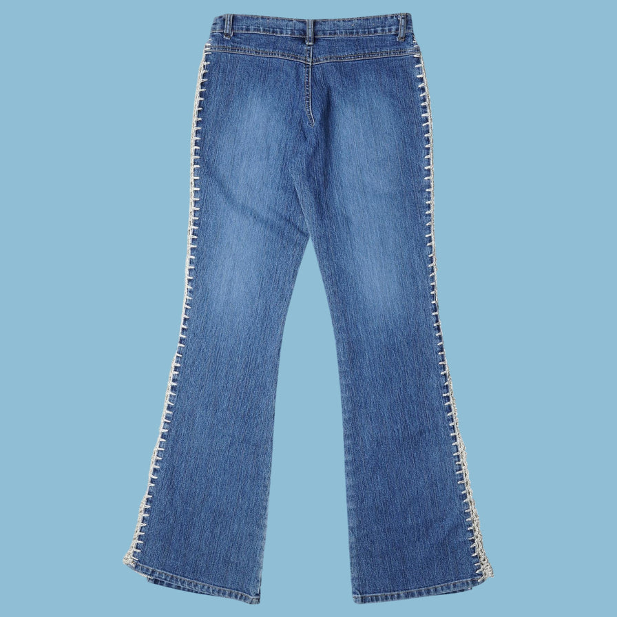 Vintage Y2K Crochet Detail Jeans - XS