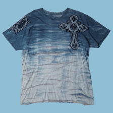 Vintage Y2K Cross Graphic T-Shirt - L