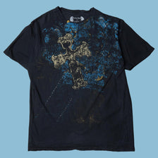 Vintage Y2K Cross Graphic T-Shirt - L