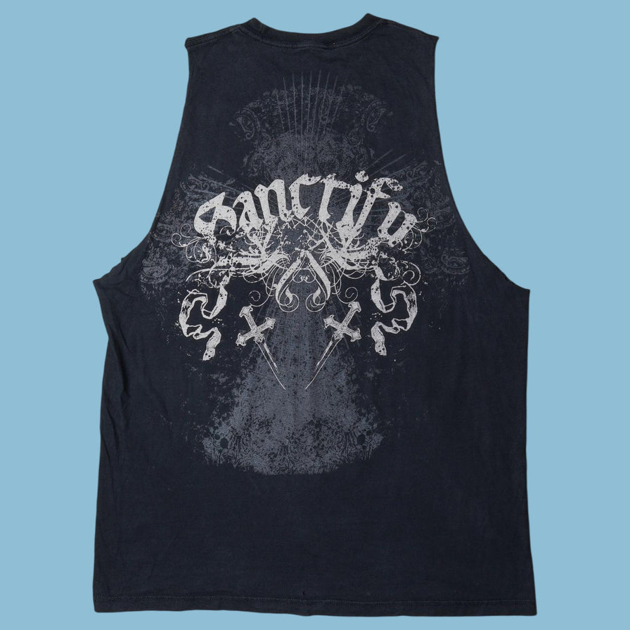 Vintage Y2K Cross Wings Graphic Tank Top - XL