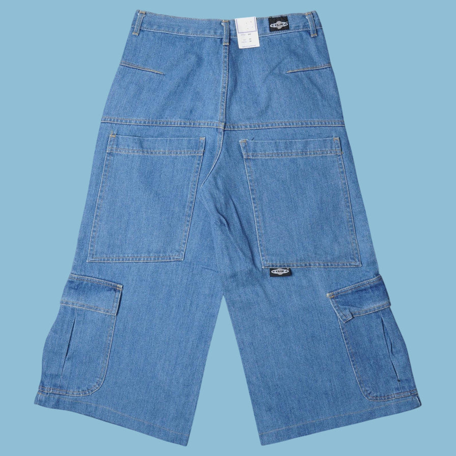 Vintage Y2K Denim Cargo Shorts - S