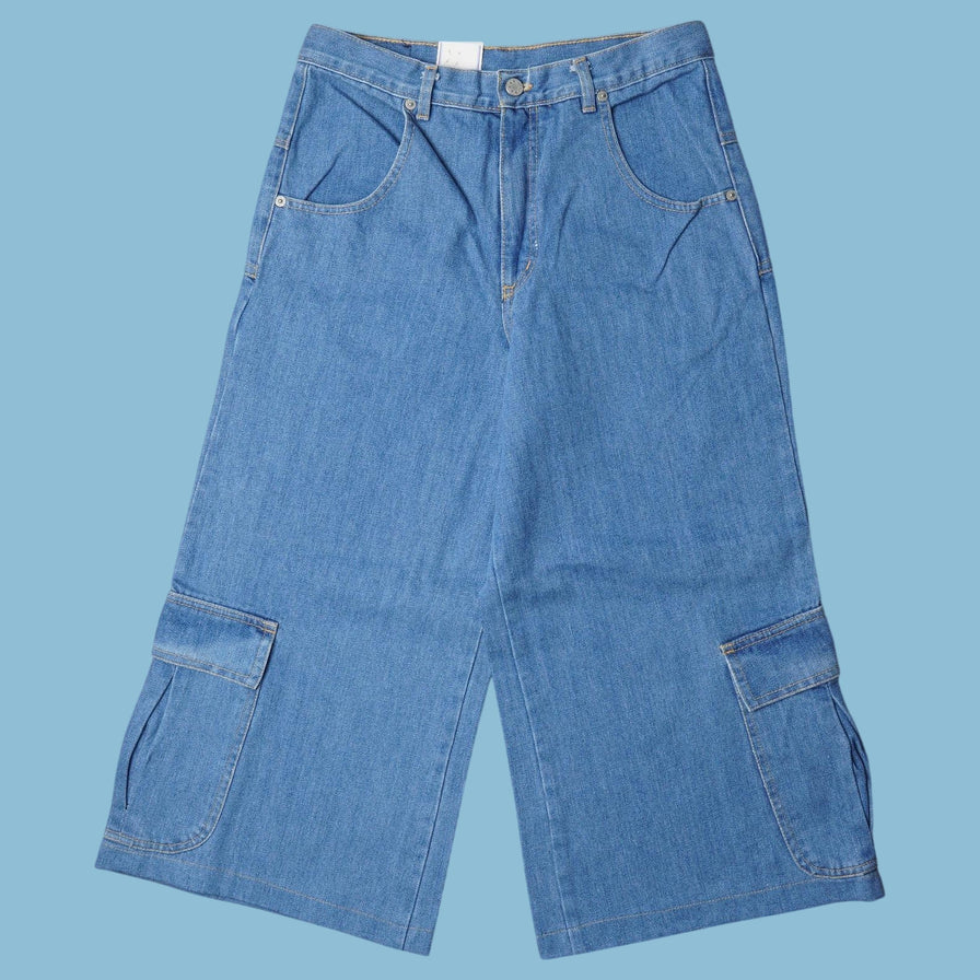 Vintage Y2K Denim Cargo Shorts - S