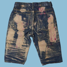 Vintage Y2K Distressed Bleached Denim Shorts - M