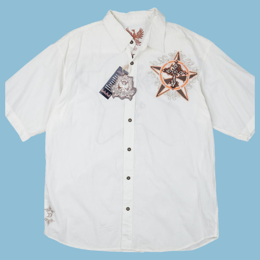 Chemise brodée aigle croix vintage Y2K - 2XL