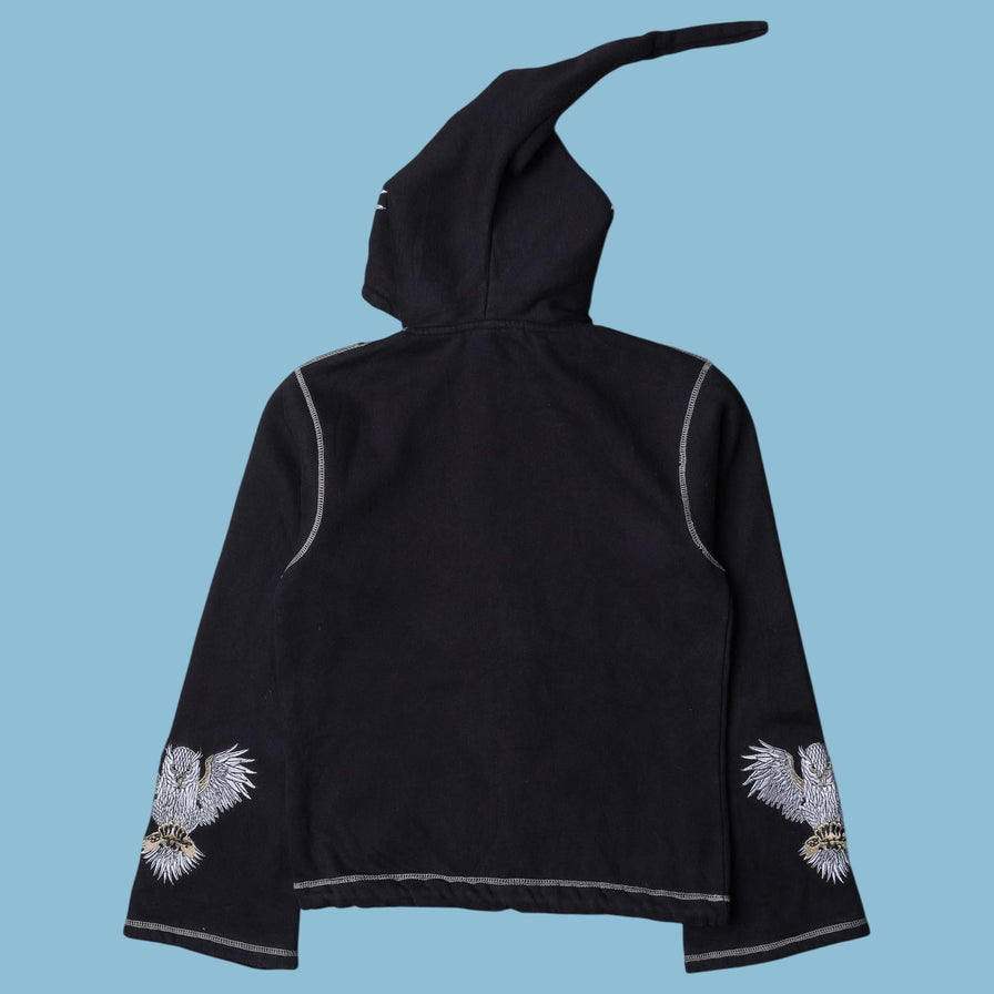 Vintage Y2K Eagle Embroidered Hoodie - XS