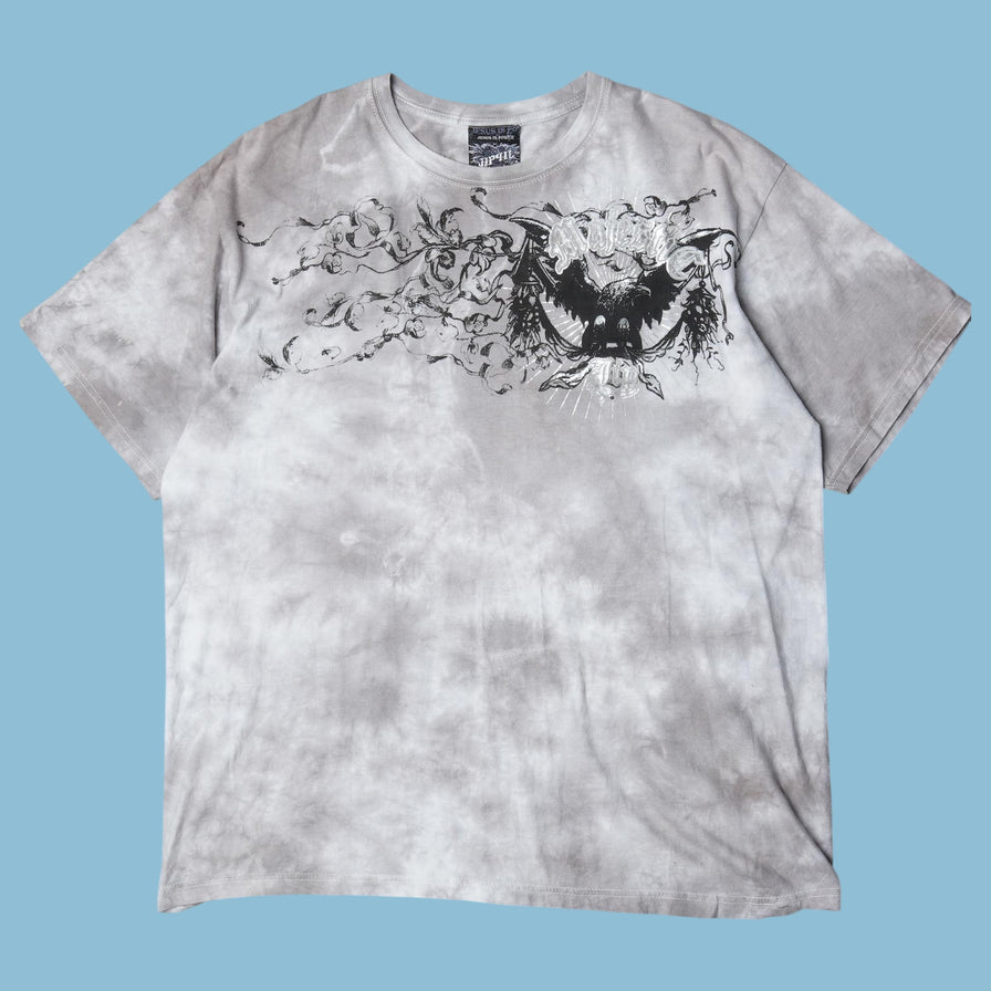Vintage Y2K Eagle Graphic Tie-Dye T-Shirt - XL
