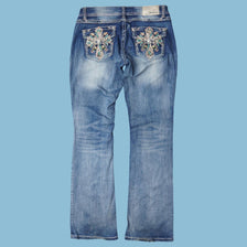 Vintage Y2K Embellished Cross Jeans - 32
