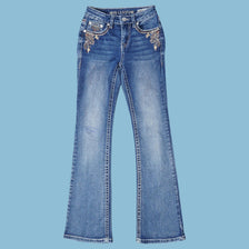 Vintage Y2K Embroidered Bootcut Jeans - XS