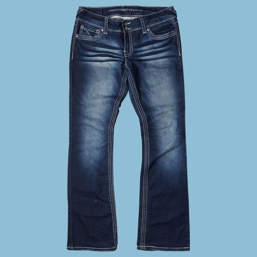 Vintage Y2K Embroidered Cross Jeans - 32