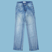 Vintage Y2K Embroidered Cross Jeans - XS