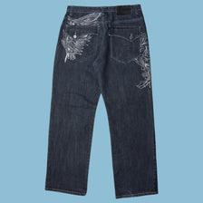 Vintage Y2K Embroidered Jeans - L