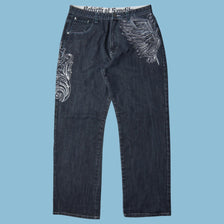 Vintage Y2K Embroidered Jeans - L
