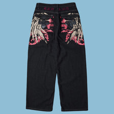 Vintage Y2K Red Ape Embroidered Jeans - M