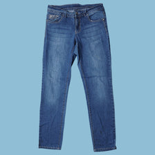 Vintage Y2K Embroidered Jeans - M