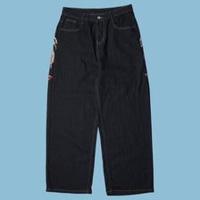 Vintage Y2K Red Ape Embroidered Jeans - M