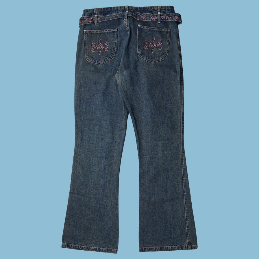 Vintage Y2K Embroidered Jeans - XL