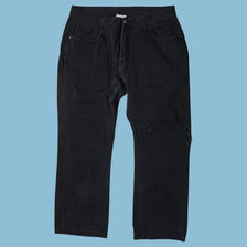 Vintage Y2K Embroidered Logo Jeans - XL