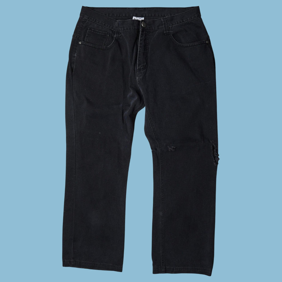 Vintage Y2K Embroidered Logo Jeans - XL