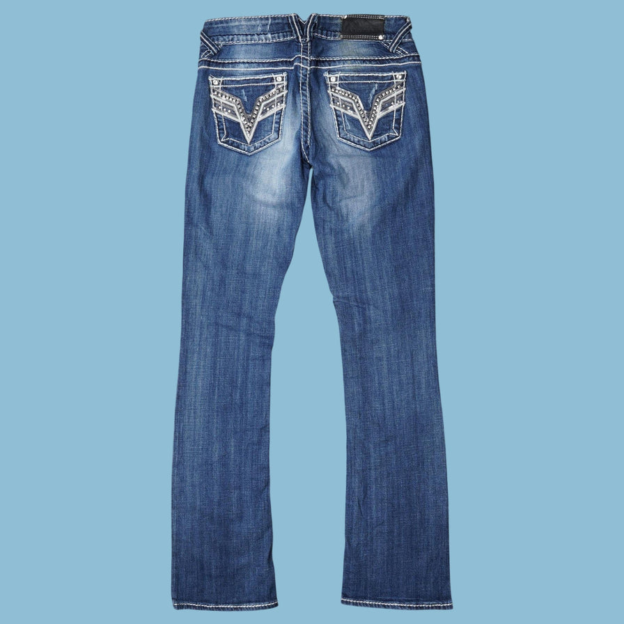 Vintage Y2K Embroidered Pocket Jeans - 32
