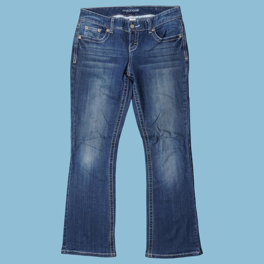 Vintage Y2K Embroidered Pocket Jeans - 32