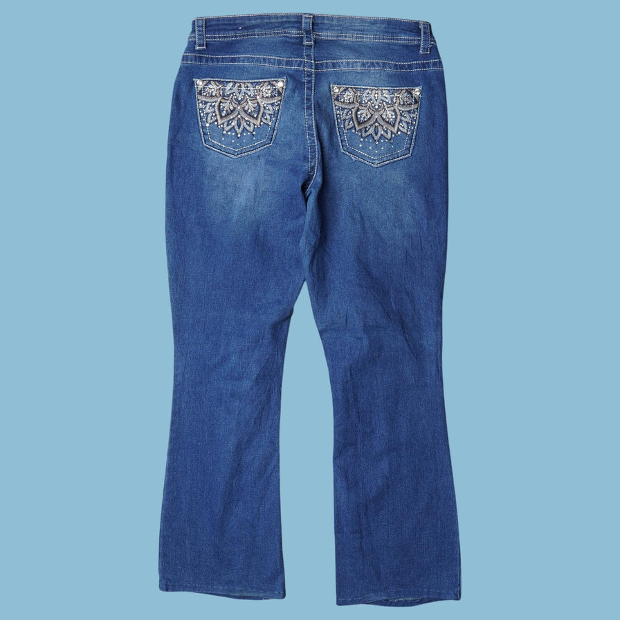Vintage Y2K Embroidered Pocket Jeans - L