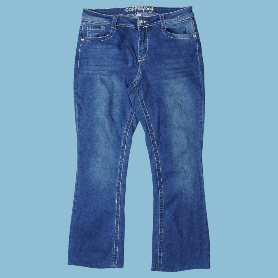 Vintage Y2K Embroidered Pocket Jeans - L